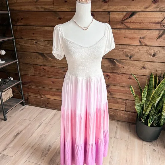 THE CALLIE PINK OMBRE DRESS - Picture 6 of 12